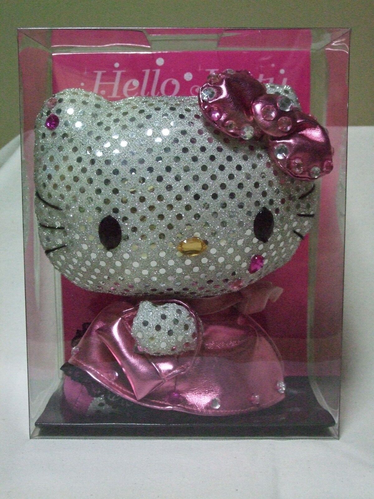 Hello Kitty KIRA-KIRA Decoration Kawaii Plush Doll Sanrio 2009 NIB
