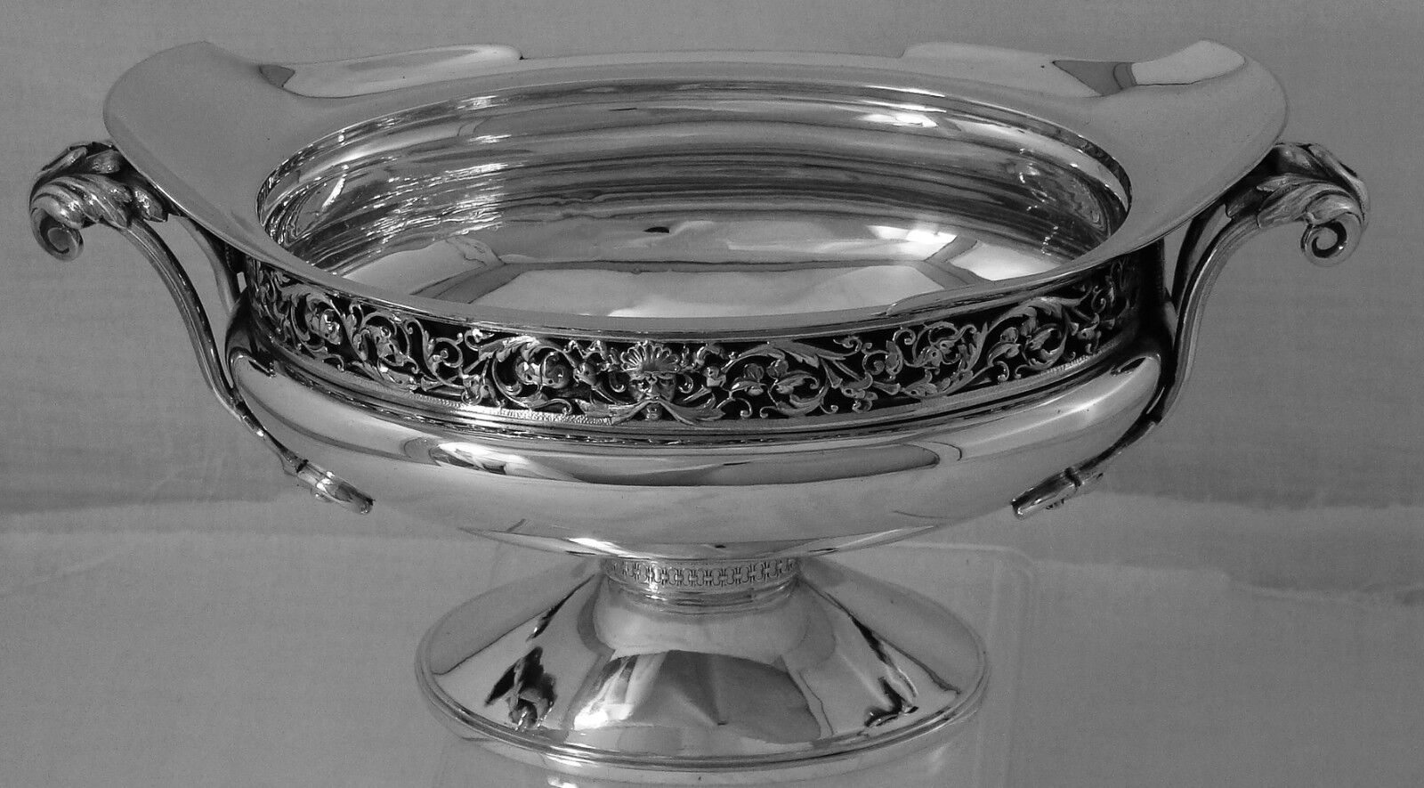 Fabulous Art Nouveau Sterling Silver Oval Candy Bowl by Gorham Co., No Mono