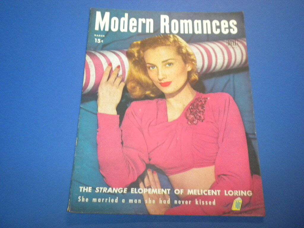MODERN ROMANCES magazine 1947 March GREAT PHOTO COVER RISQUE STORIES vintage