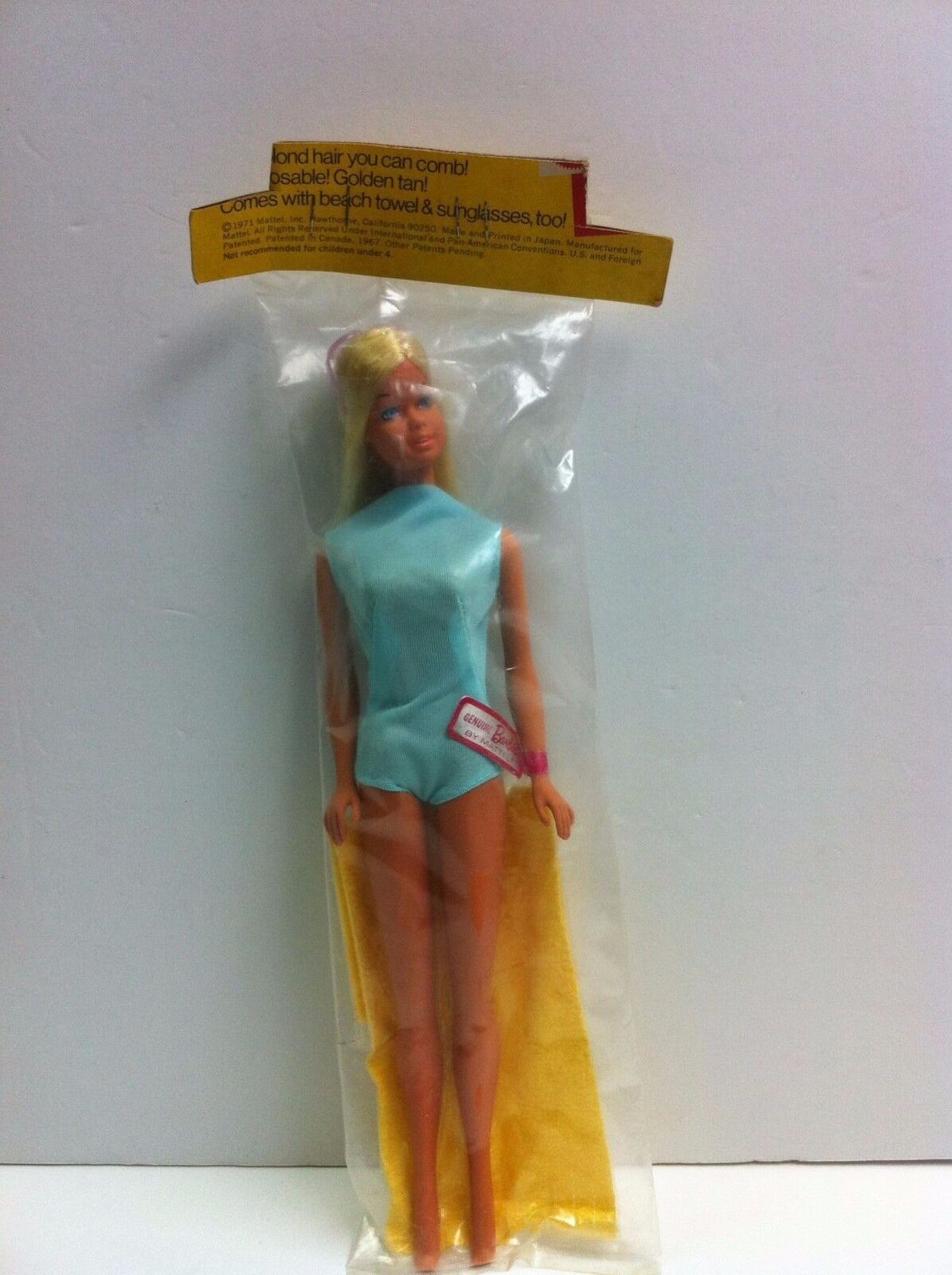 Vintage Barbie Doll MALIBU BARBIE FORGET ME NOTS BAGGIE NRFB MIB MIP MOC