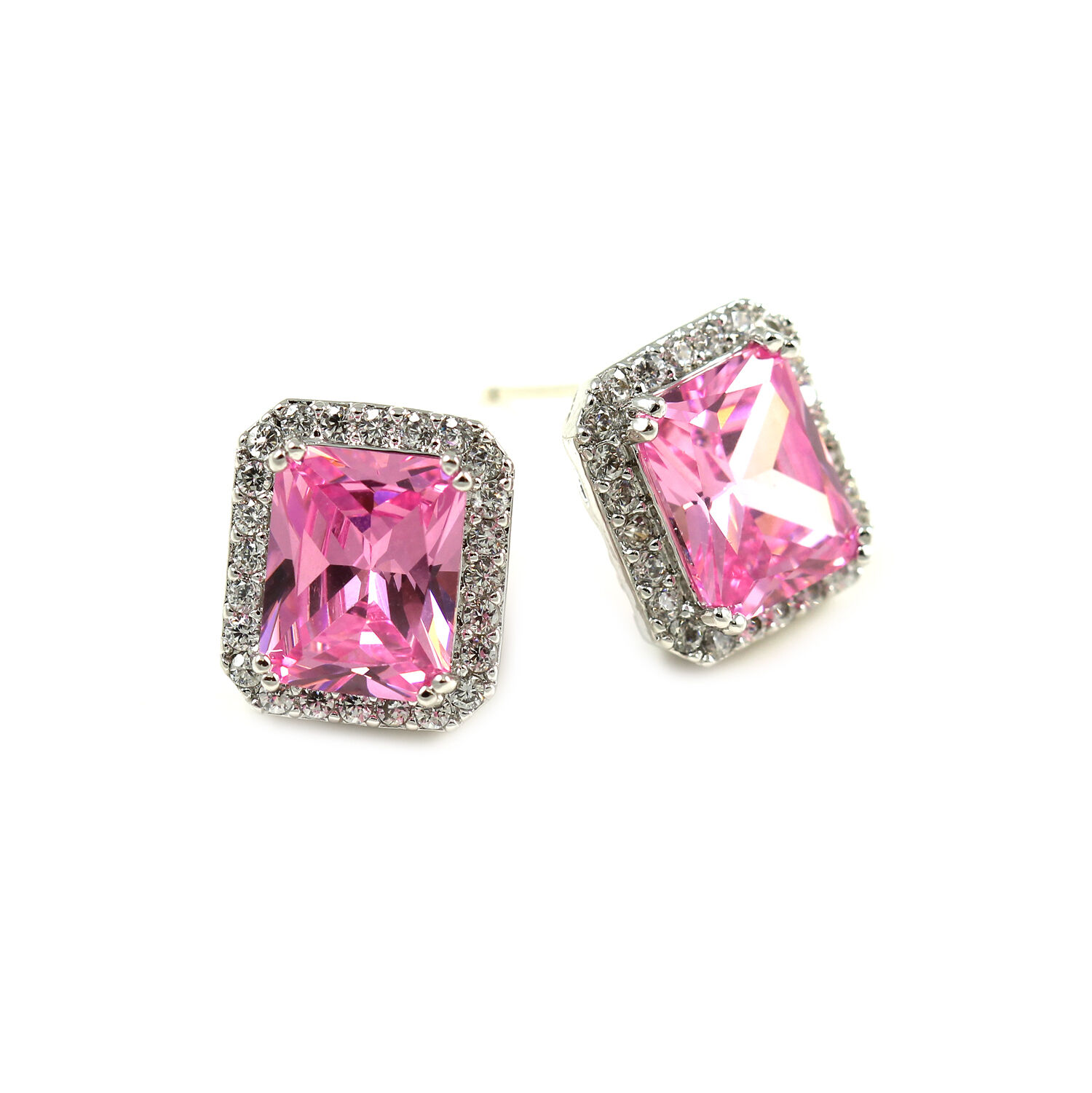 Kristin Perry Cz Crystal  Square Cut Stud Earrings