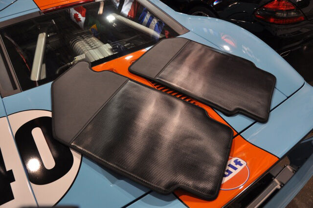 FORD GT Carbon Fiber and leather Floor Mats 2005 2006 GT40 Rare