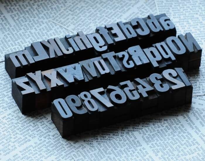 A-Z +  0-9 alphabet number letterpress wood printing blocks wooden type vintage