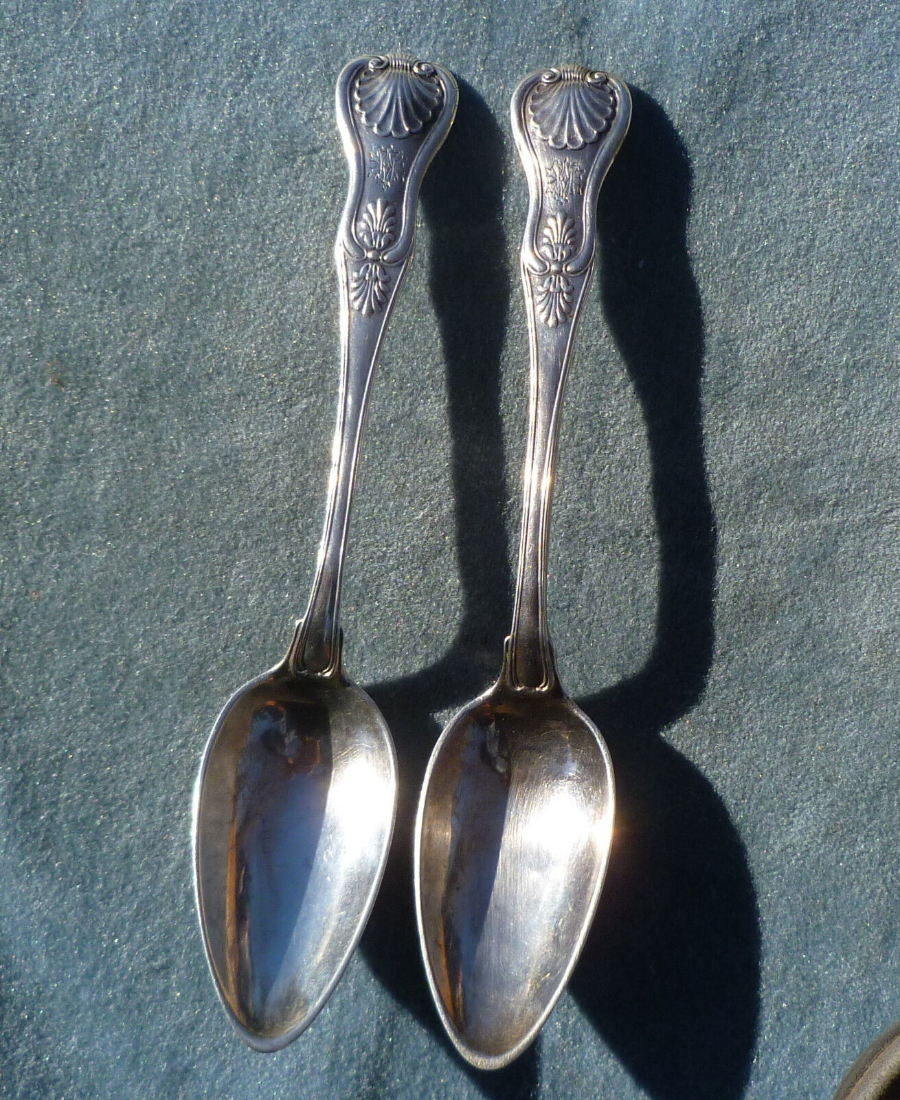 Pair Kings Pattern Large Spoons 9\