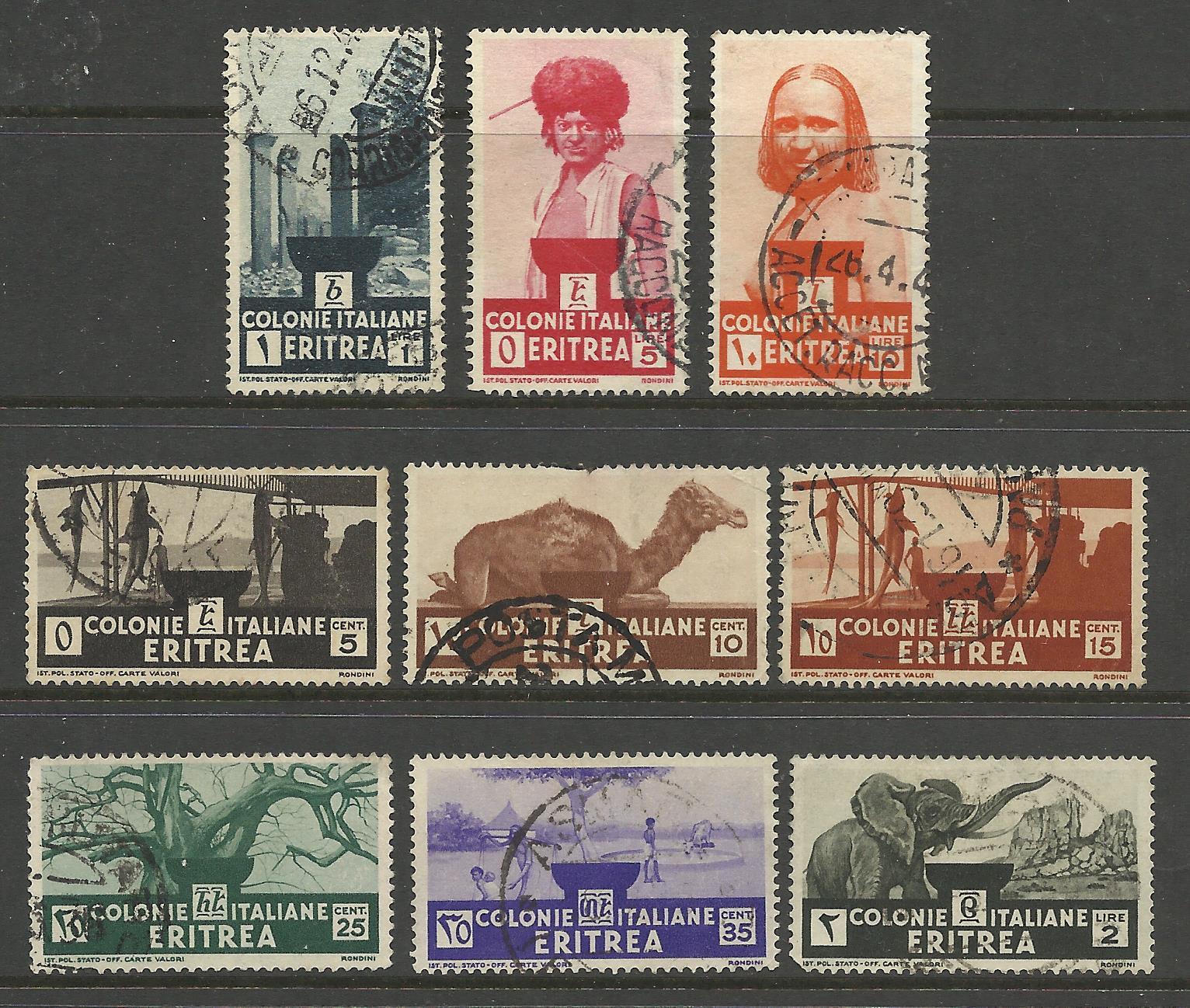 ITALY OCCUPATION OF ERITREA 1933 PART SET USED