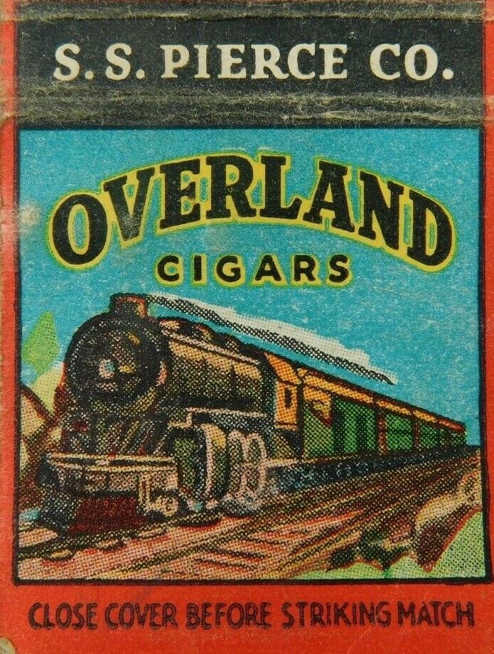 Glen Garry Blended Scotch Whiskey Overland Cigars Boston Vintage Matchbook Cover