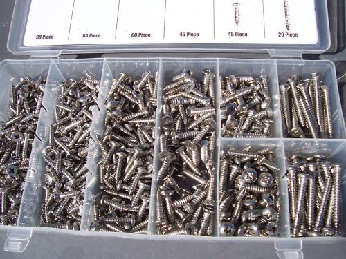 320 PC STAINLESS STEEL SCREWS INTERIOR/EXTERIOR UPHOLSTERY TRIM MOULDING NO RUST