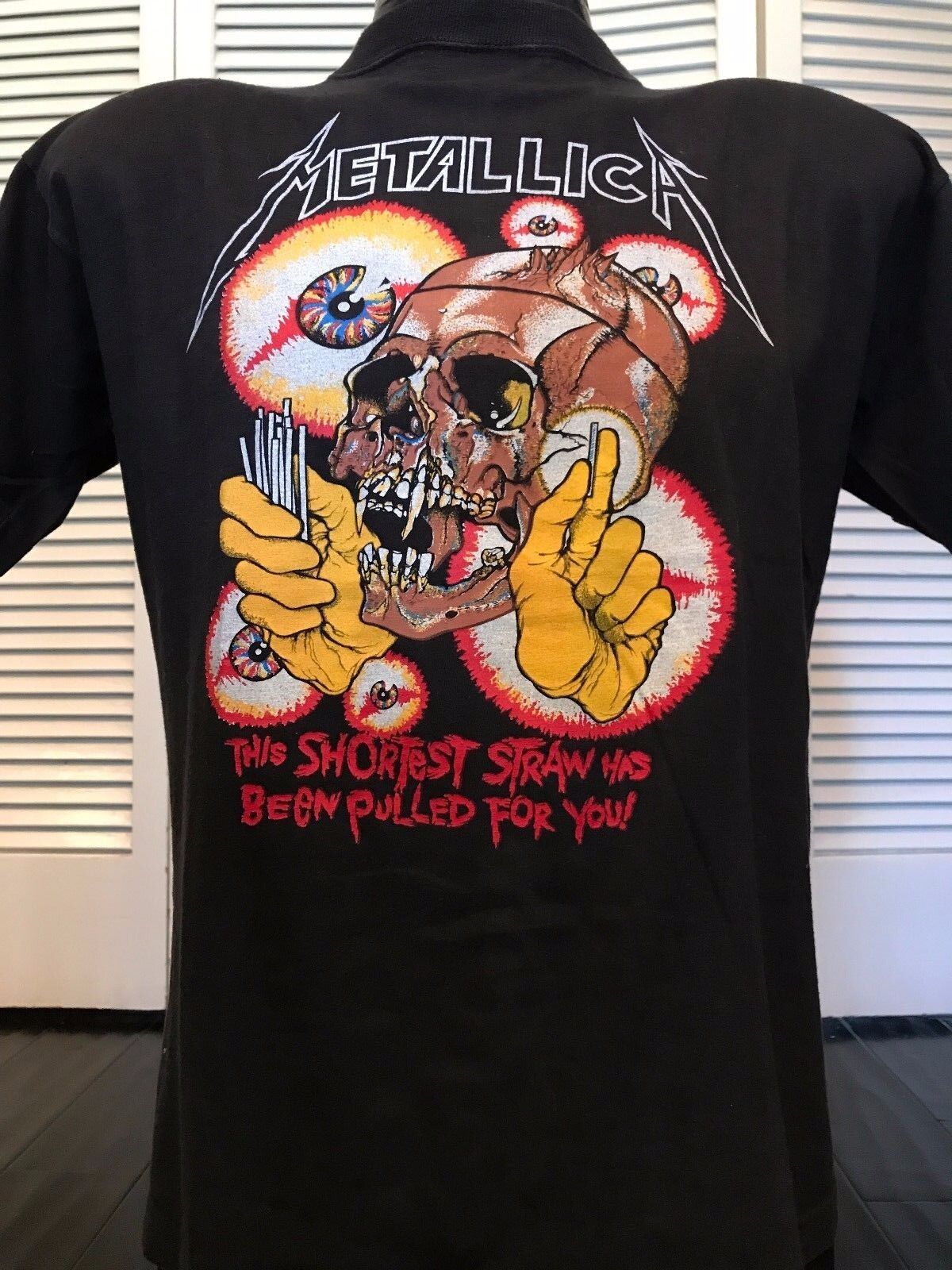 Rare VTG 90\'s Metallica Justice Tour Shirt Sz M/L Slayer Rock Thrash Speed Metal