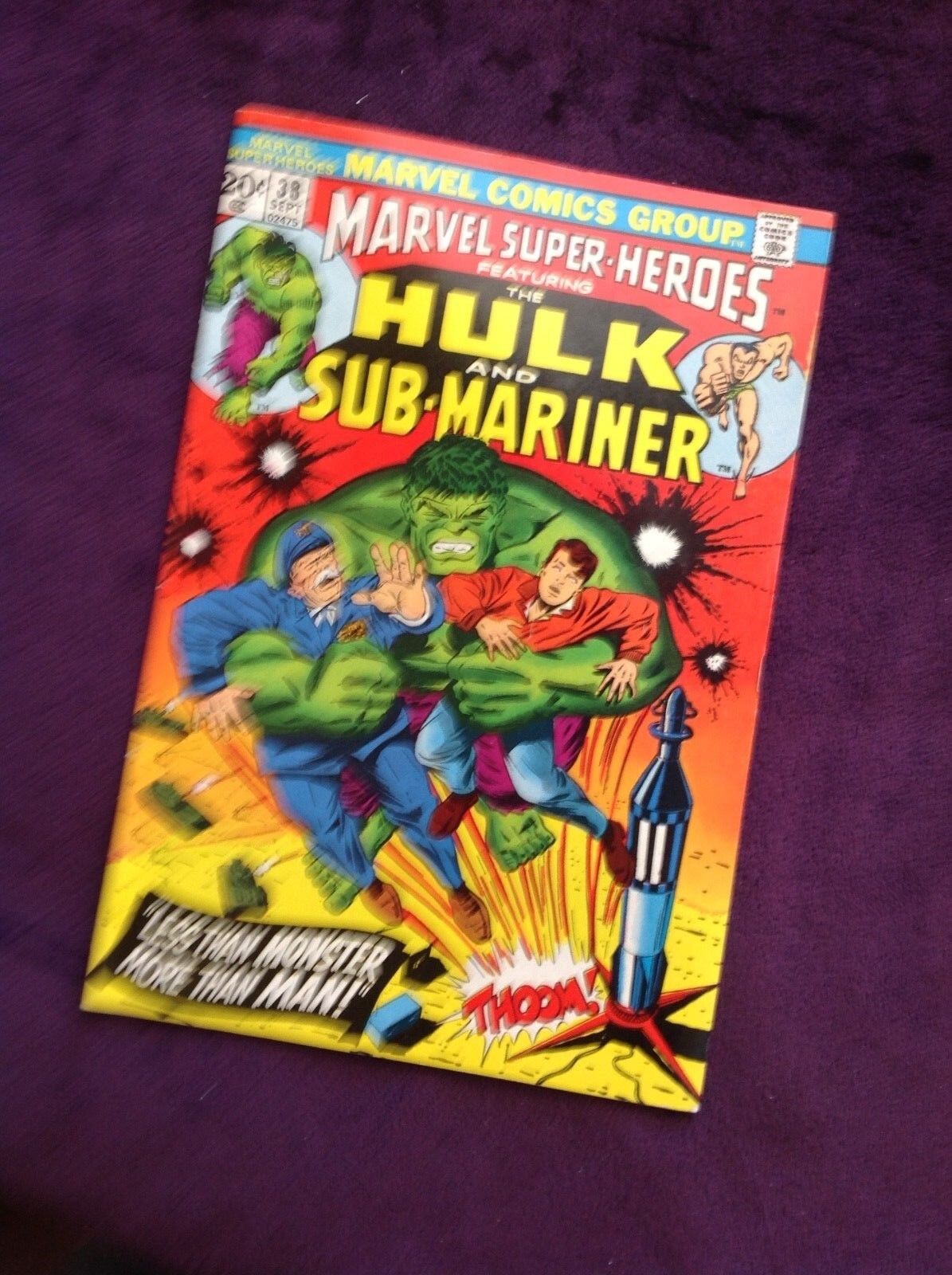 Marvel Super-Heroes featuring Hulk & Sub-Mariner #38 excellent  condition. S &B 
