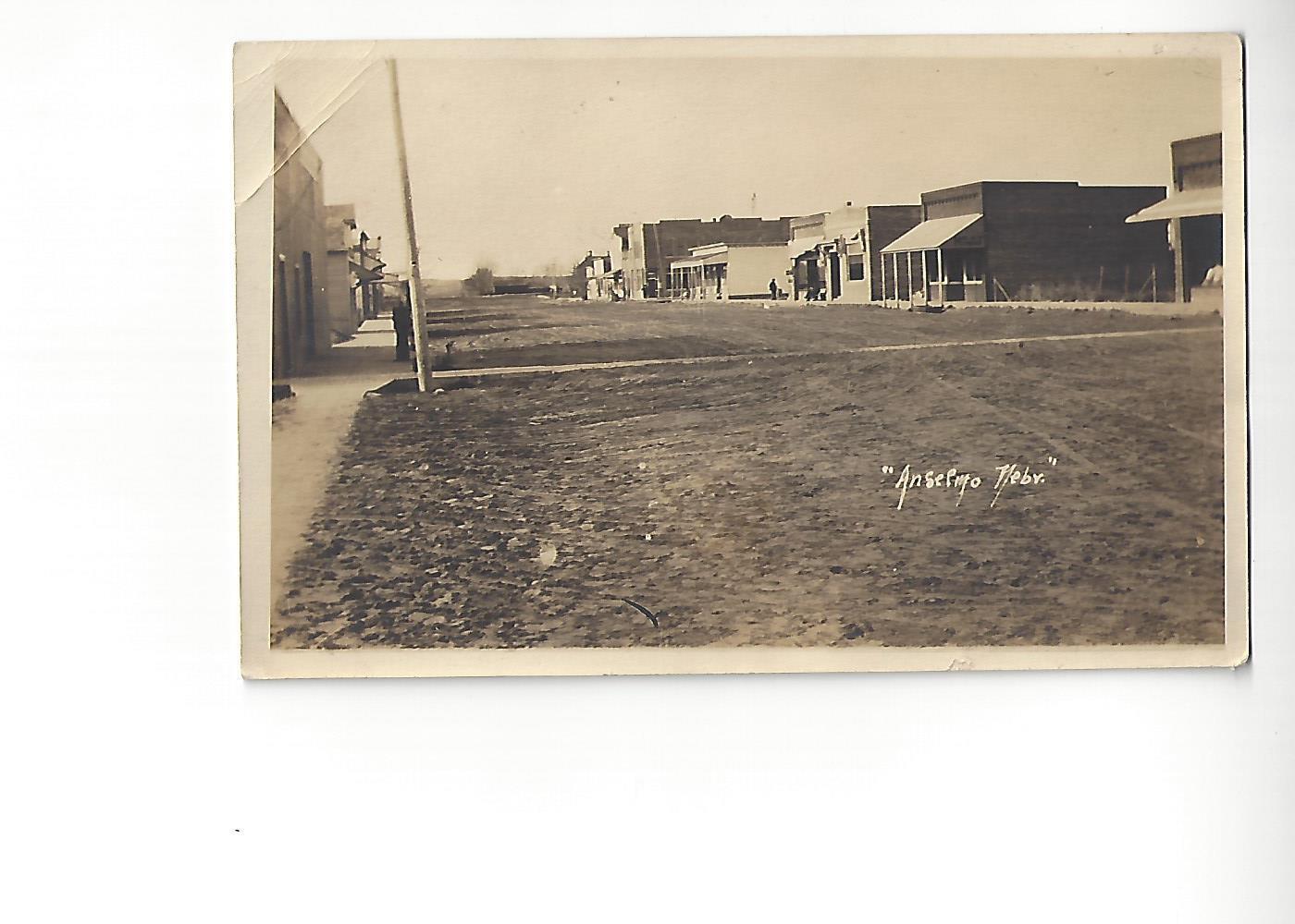 1915 Anselmo, Nebraska Street Scene RPPC