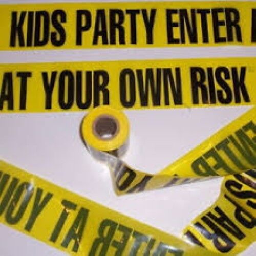Kids Party Enter At Your Own Risk Barricade Tape - 15 Feet