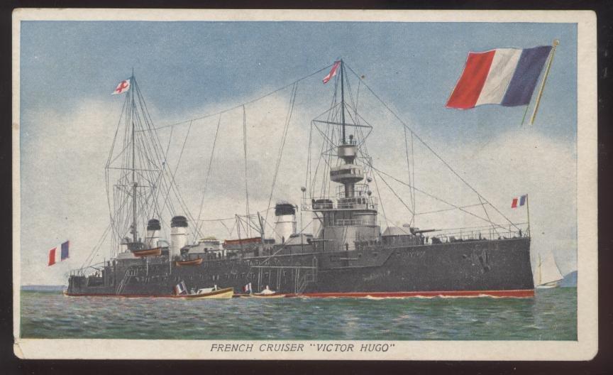 Postcard FRANCE   FRENCH WAR CRUISER VICTOR HUGO NAVAL SHIP view 1907?