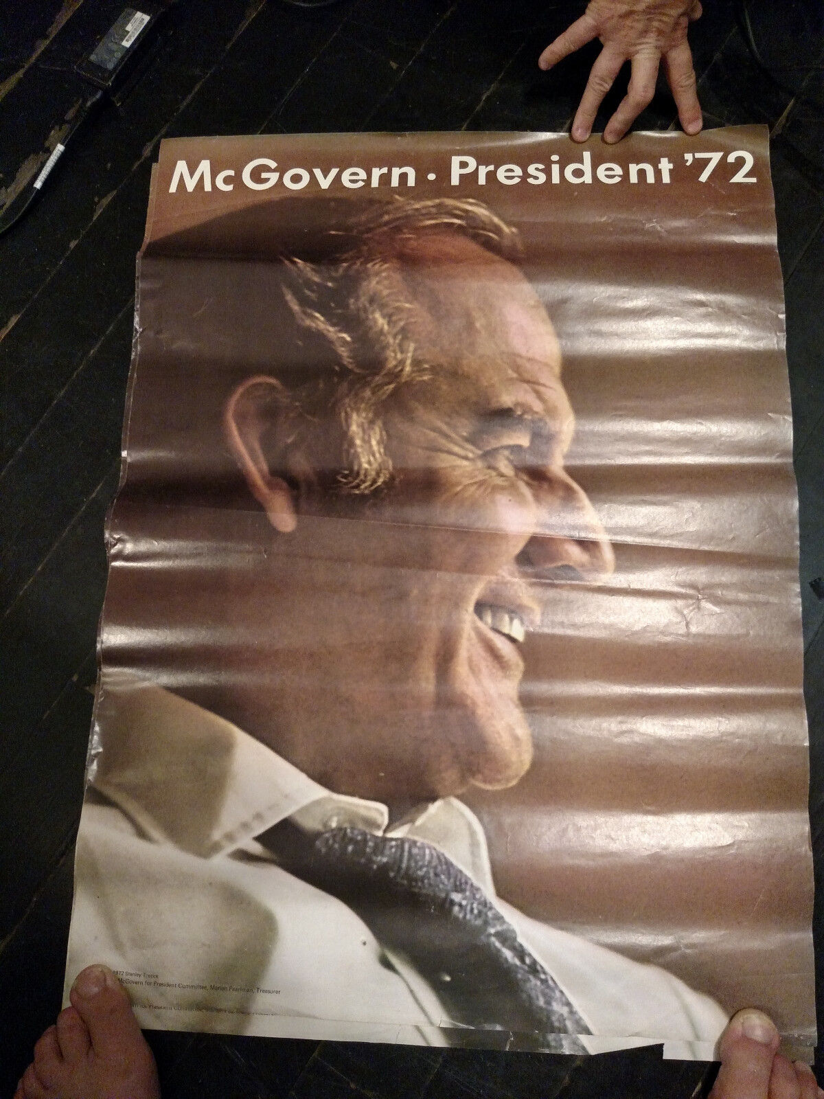 Vintage Original Rare  1972 George McGovern  President Political Campaign POSTER