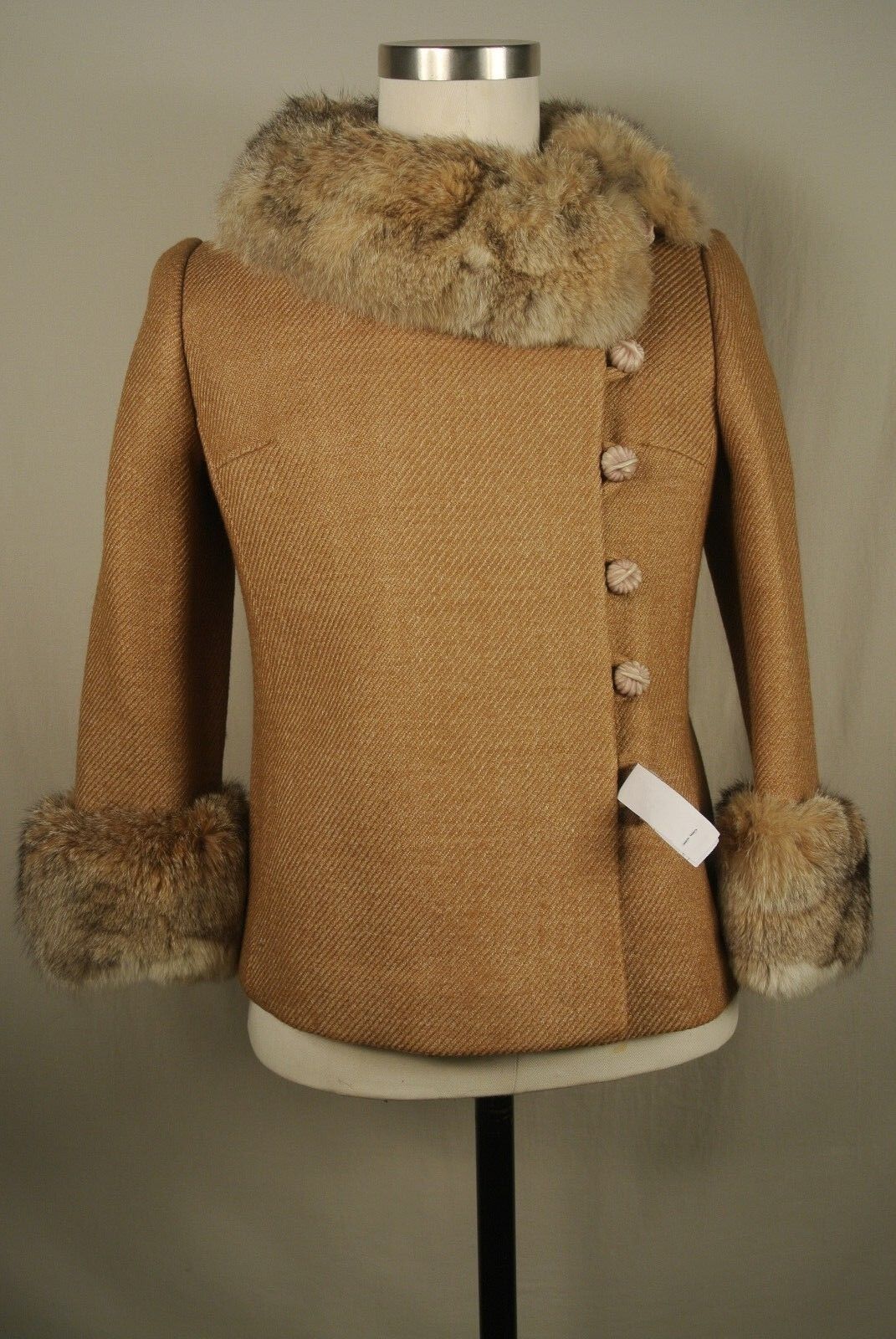 VTG 1976-1994 Unbranded Light Brown Faux Fur Winter Jacket Women\'s Size: Medium