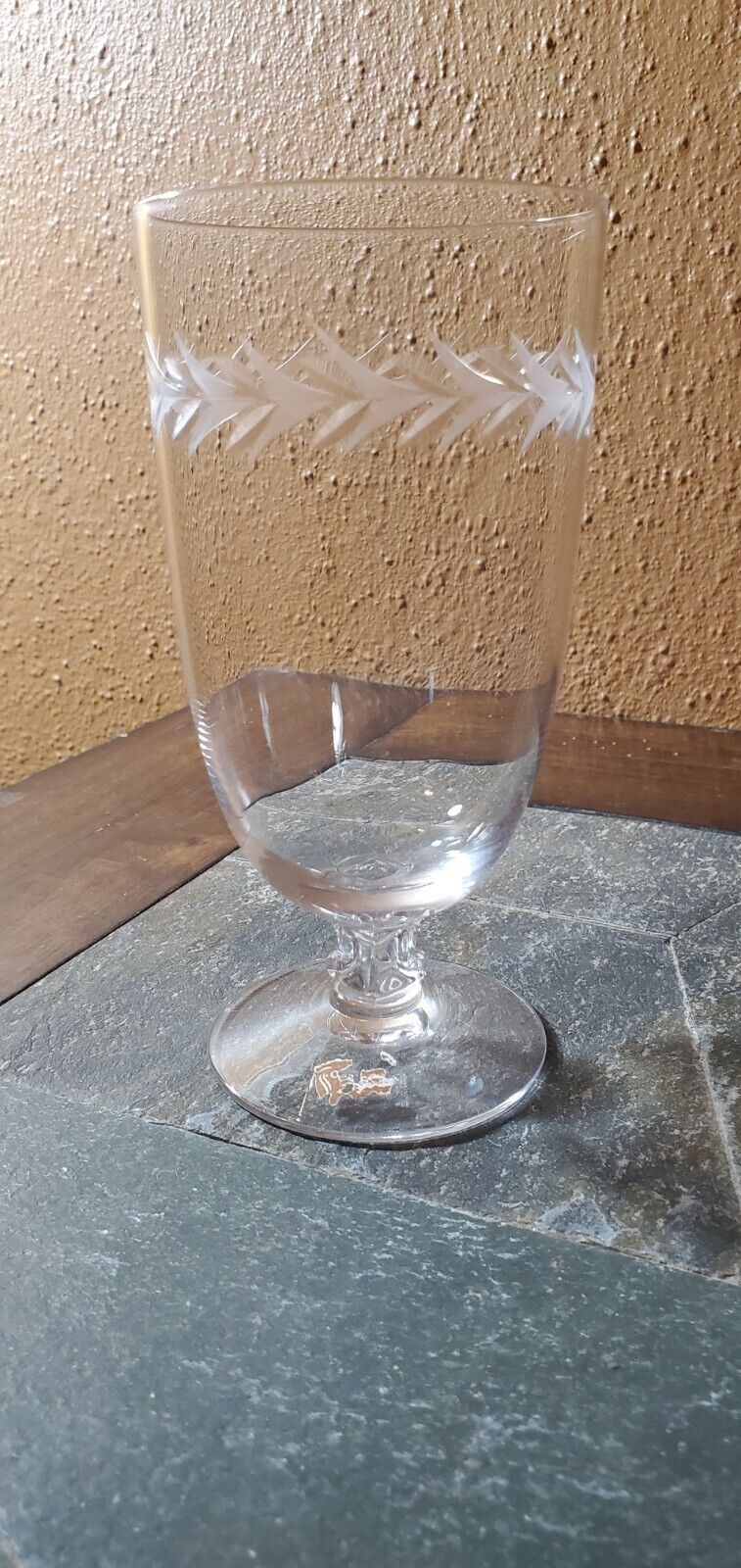 Fostoria HOLLY CLEAR Iced Tea Glass Goblet 6\