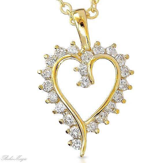 Gold Filled 14k Necklace Pendant Swarovski Genuine Designer Warranty Heart New
