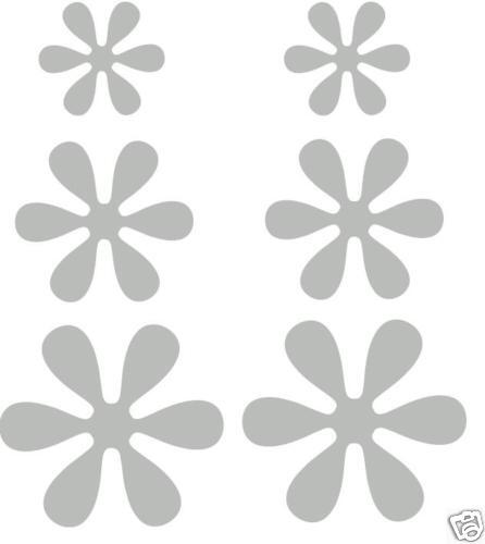Silver Flower Motorcycle Reflective Stickers Decals