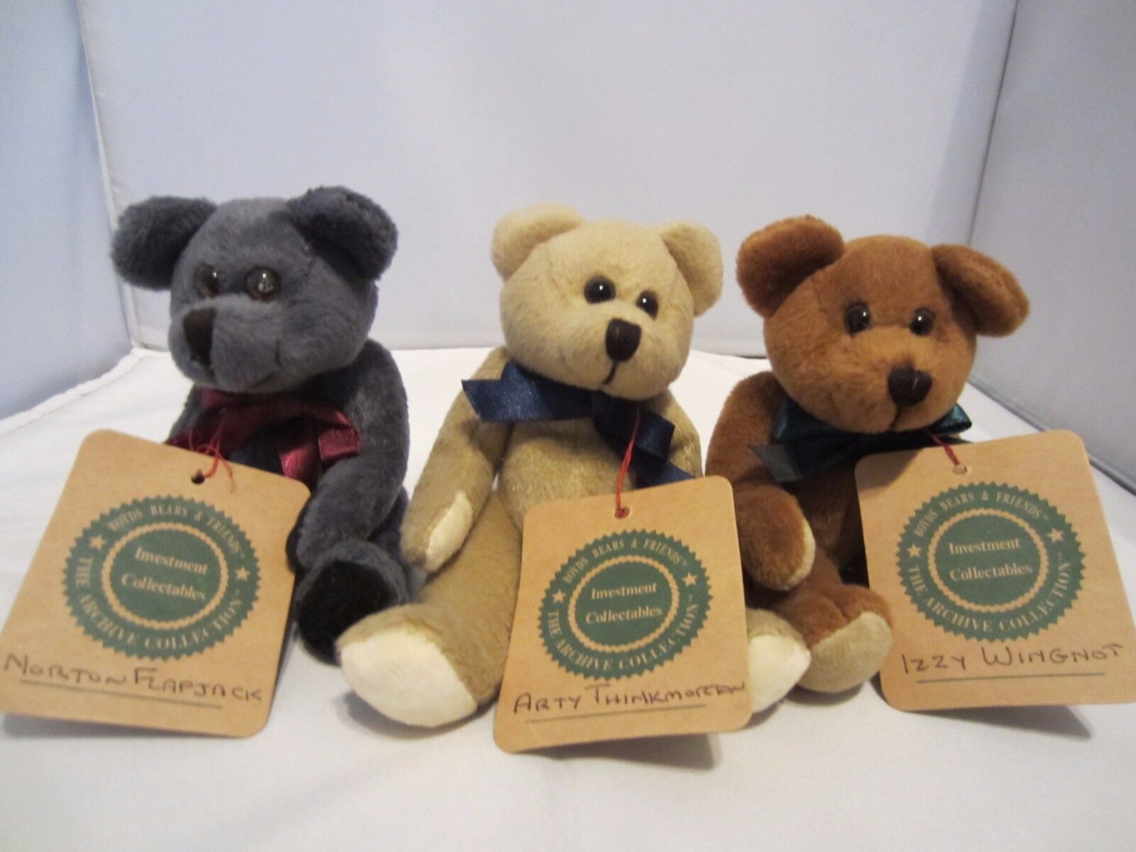 3 Baby Boyds Bears – Izzy, Norton, Arty – QVC Exclusive – Very Hard to Find