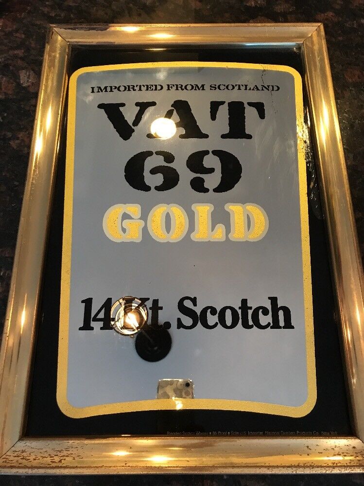 Vat 69 Gold 14Kt Scotch Mirror