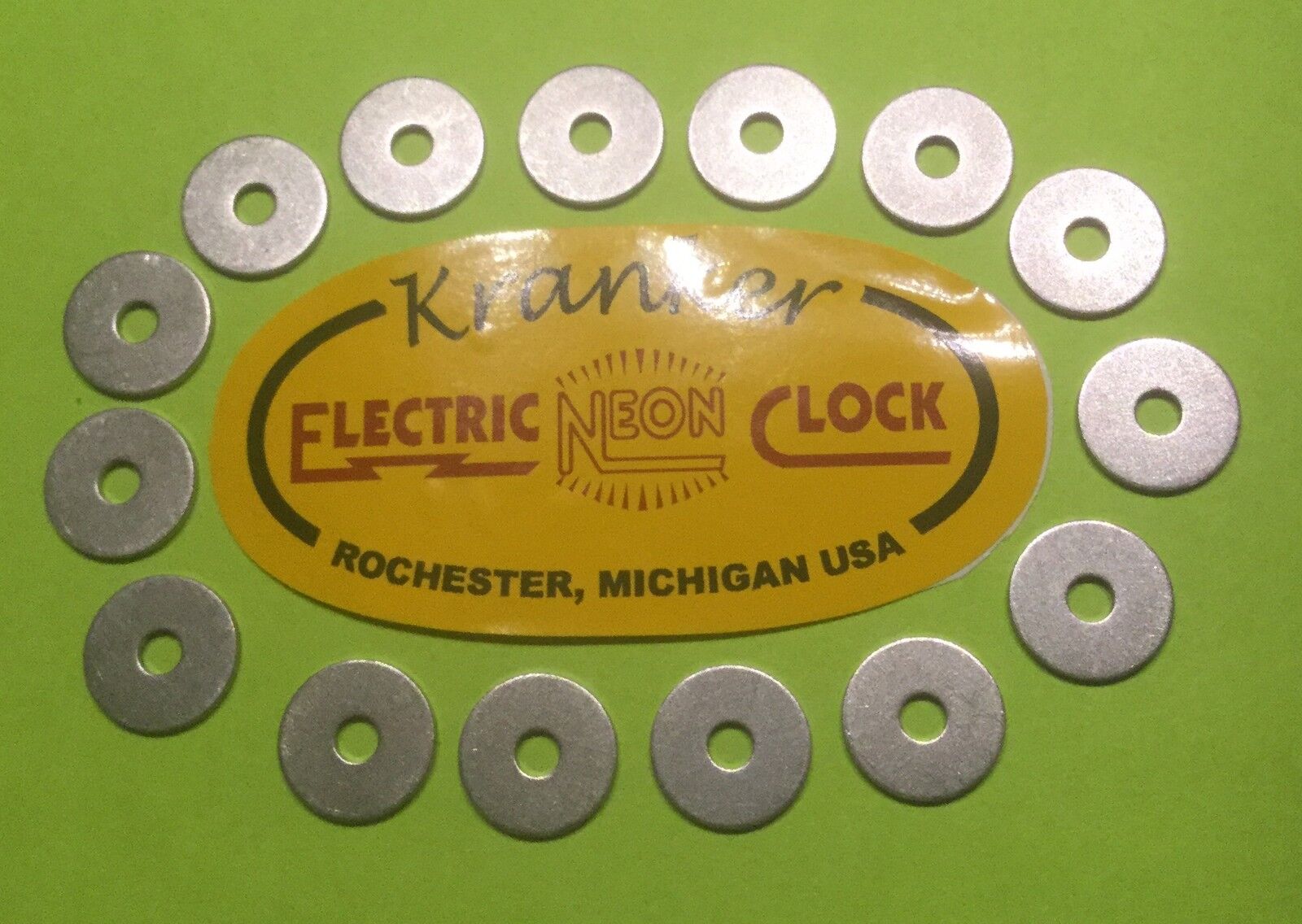 Cleveland vintage electric neon clock special washers outside can trim 15 pieces