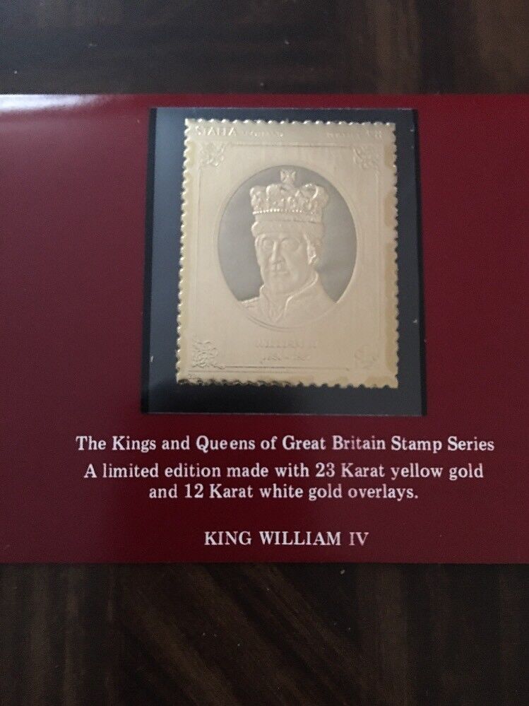 Vintage 1977 23K over 12K Stamp Kings Queens Great Britain King William IV