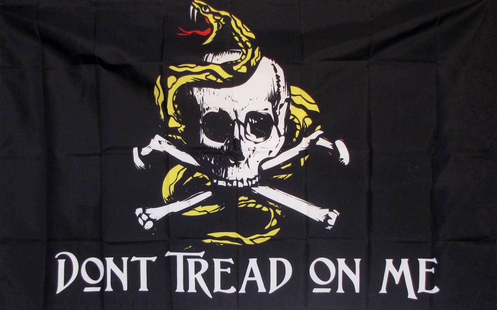 Gadsden Don\'t Tread On Me Pirate Theme Flag 3\' x 5\' Gun Right Tea Party Banner