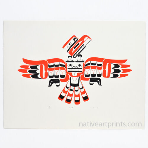 Vintage 1979 Joe David Nuu-chah-nulth Hawk Print Edition of 225 Signed New
