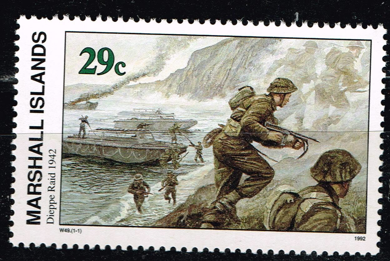 Marshall Isl WW2 Dieppe Raid in 1942 rare stamp MNH