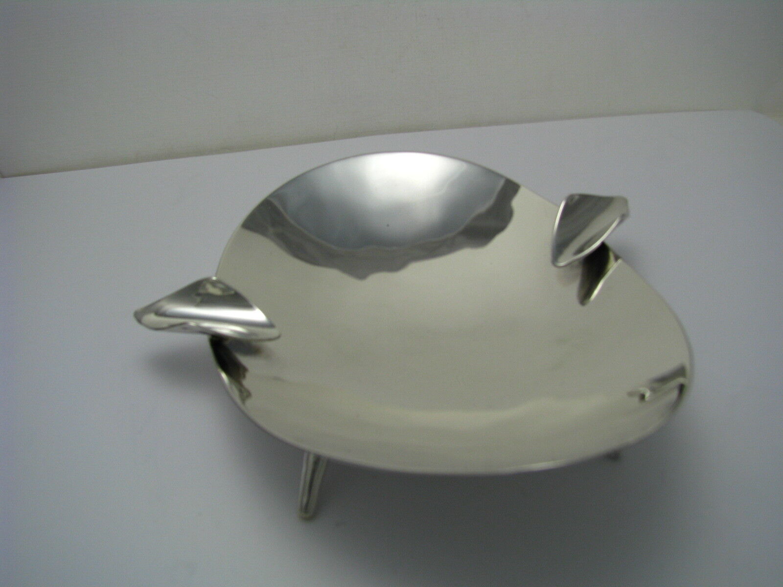 TAXCO STERLING SILVER ASHTRAY PLATE MODERN Handcrafted by Lopez Mexico c1950s