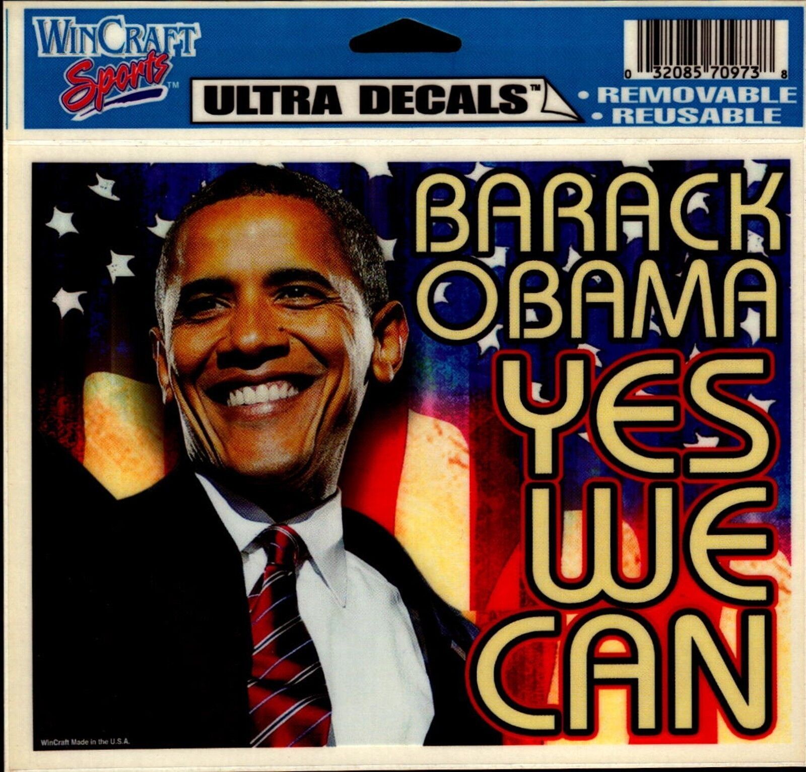 BARACK OBAMA \'YES WE CAN\' 2008 ULTRA DECAL