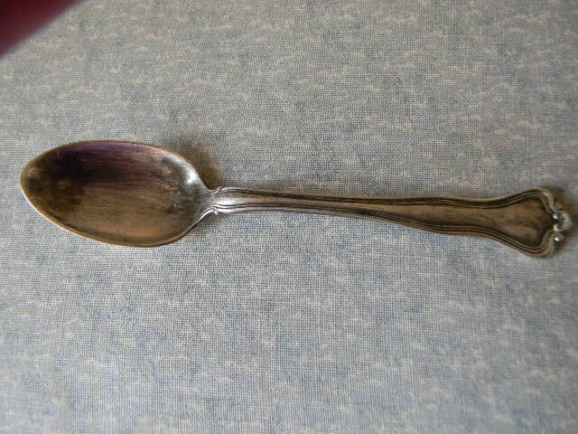 1835 R Wallace Small 4.25 Nickel Silver Spoon Pre 1900 (Triple Sectional)  RARE