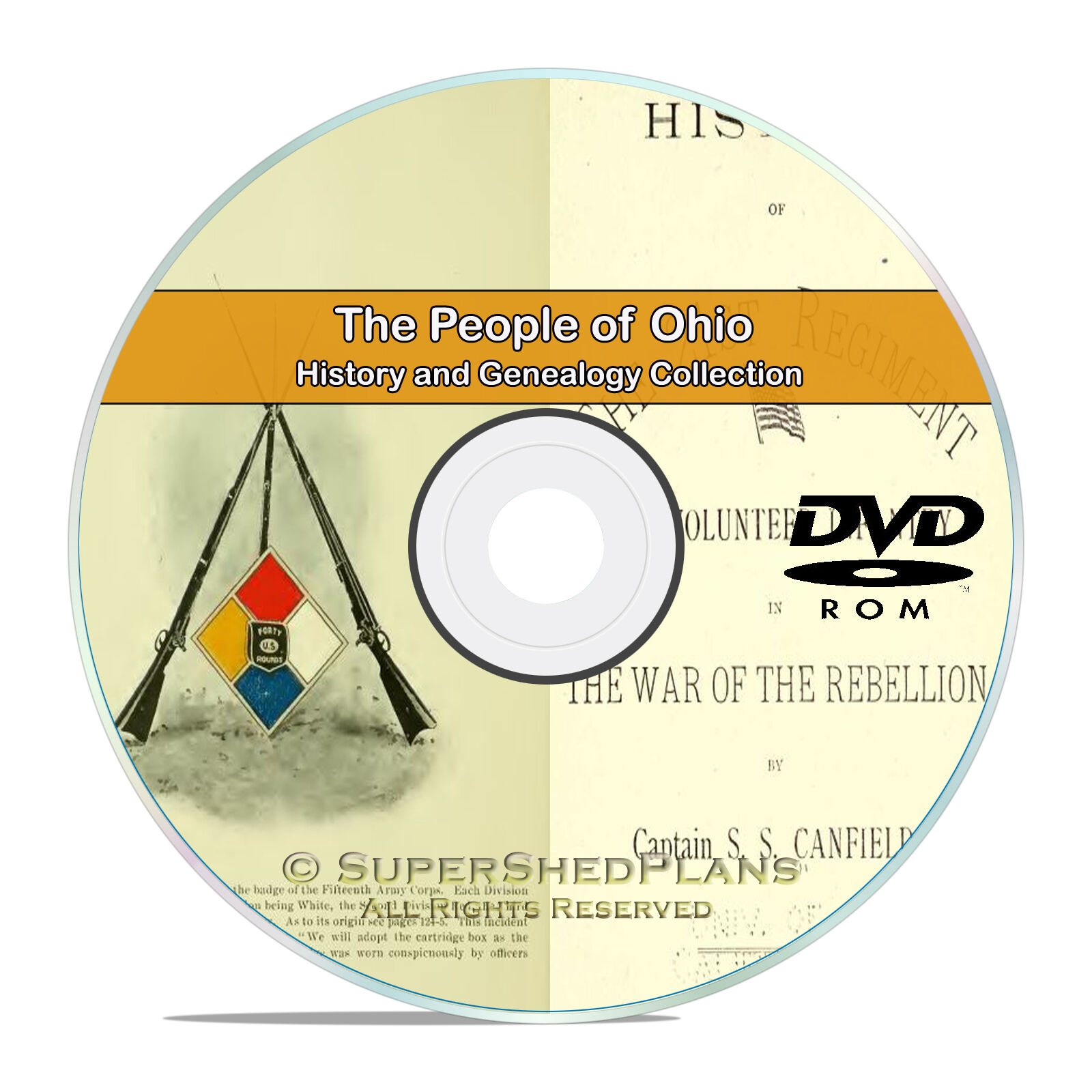 Ohio OH, Civil War Family Tree History & Genealogy 325 Rare Books DVD CD B14