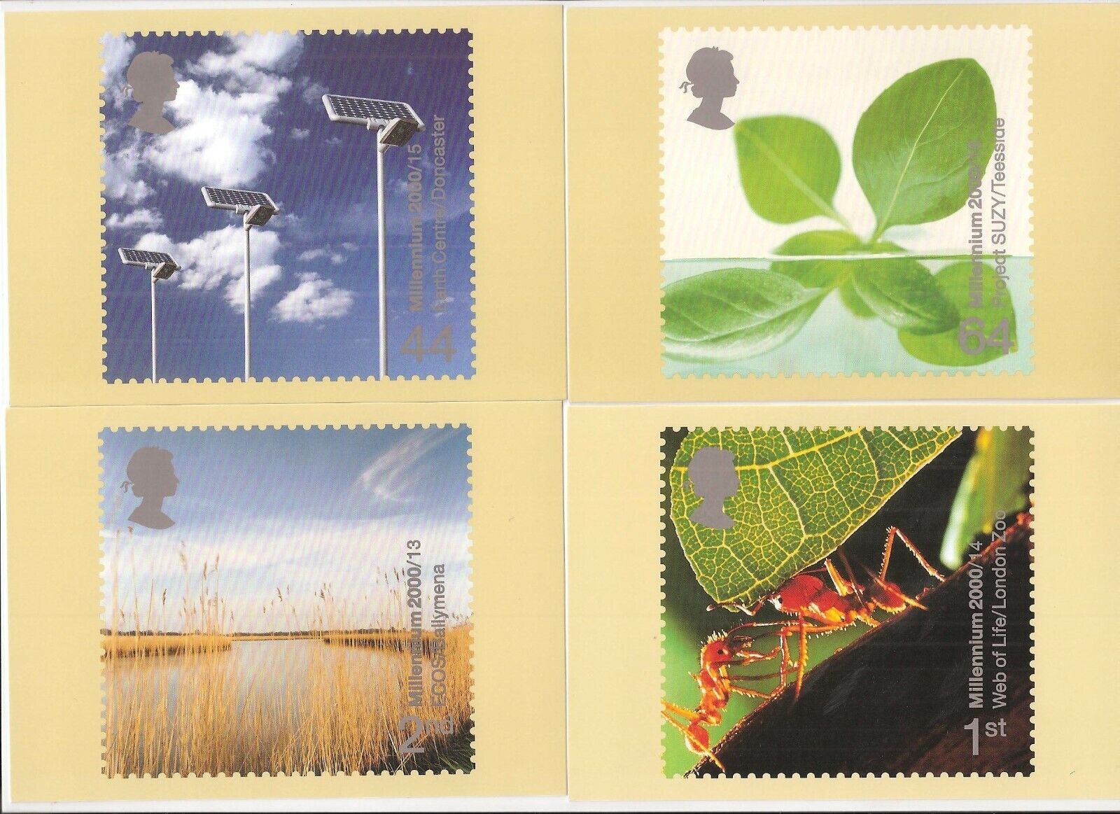 (48769) GB PHQ Postcards Life & Earth set mint 2000