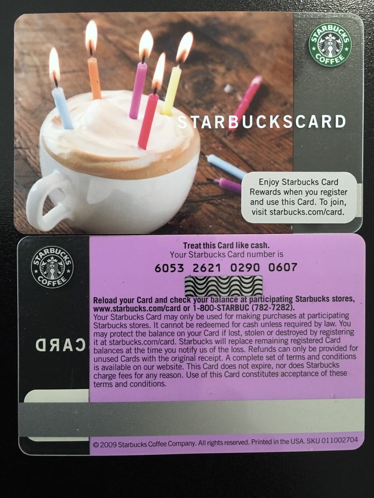 ***TEST CARD*** ONLY Available In Indianapolis Starbucks BIRTHDAY 2009 Very Rare