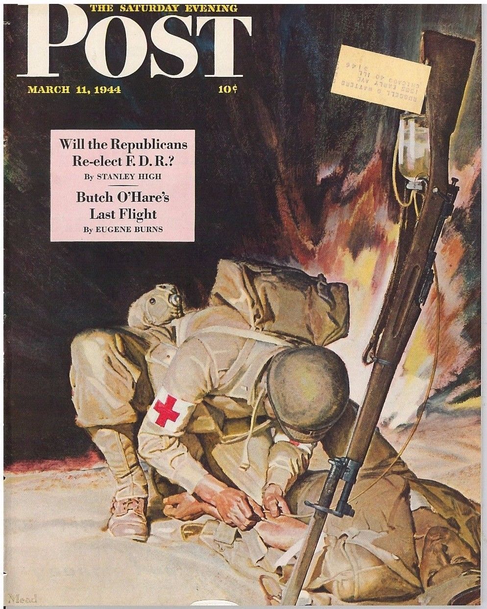 The Saturday Evening Post  Fred Ludekens February 26 1944  Vintage Gift  