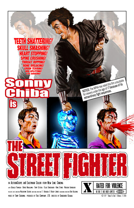 the street fighter x-ray sonny chiba karate grindhouse classic art print