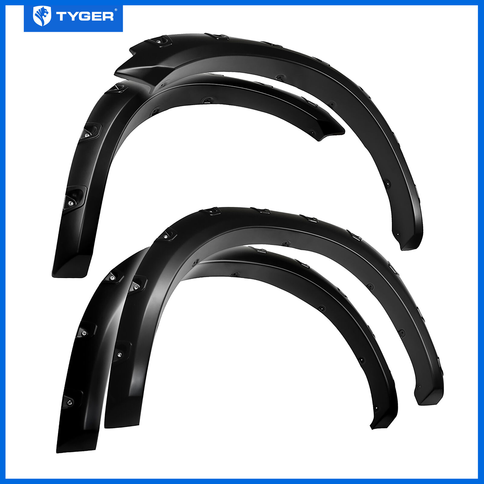 TYGER Bolt-Riveted Style Fender Flare fit 09-18 Ram 1500; 19-23 Classic