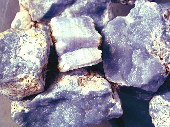 Angelite all natural sky blue mine rough Peru 1-2 inch 1/2 pound lots celestite 