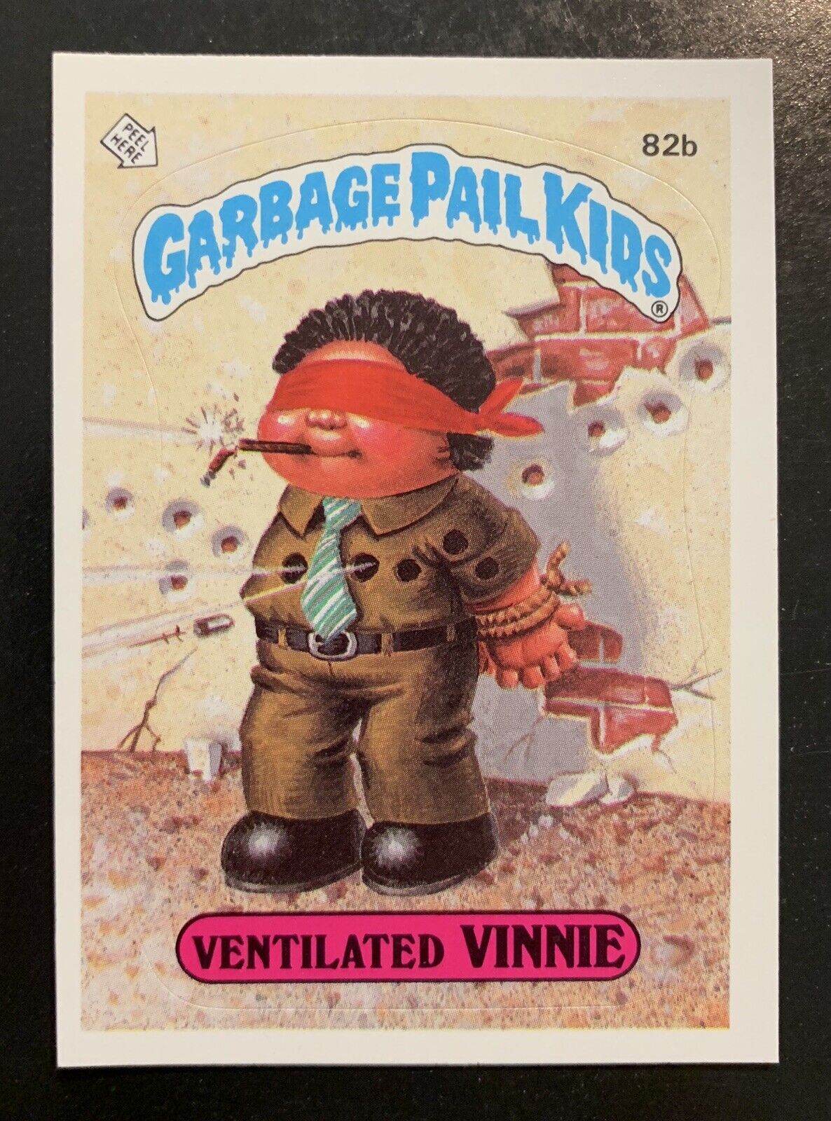 1985 Garbage Pail Kids 2nd Series Ventilated Vinnie 82b Pack Fresh-NICE CARD TWT