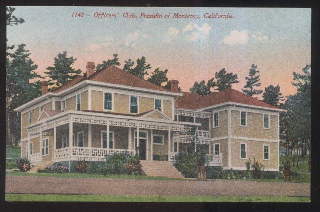 1907 POSTCARD MONTEREY CA/CALIFORNIA PRESIDIO OFFICERS CLUB BUILDING
