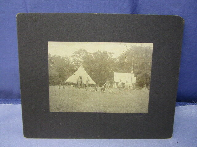 Vintage 1890\'s Pre Span-Am Period Camp Large Cabinet Photo 
