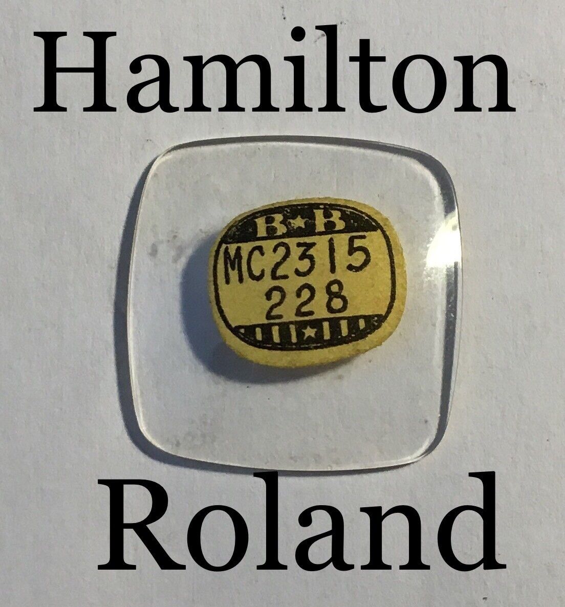 NOS Vintage 1950s Hamilton Roland Watch Glass Crystal