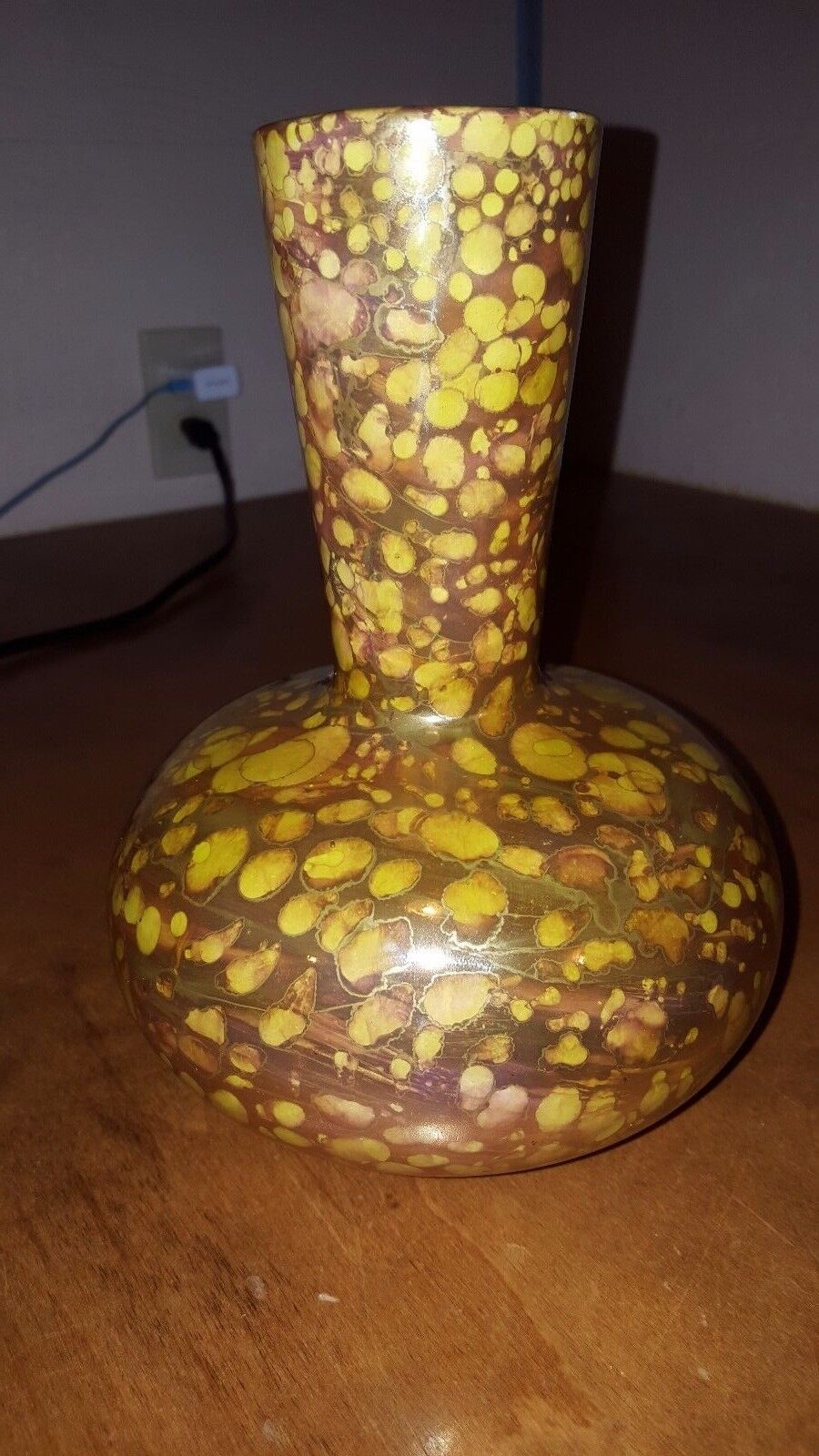Vintage Thin Tall Neck Bud Vase Hand Made 