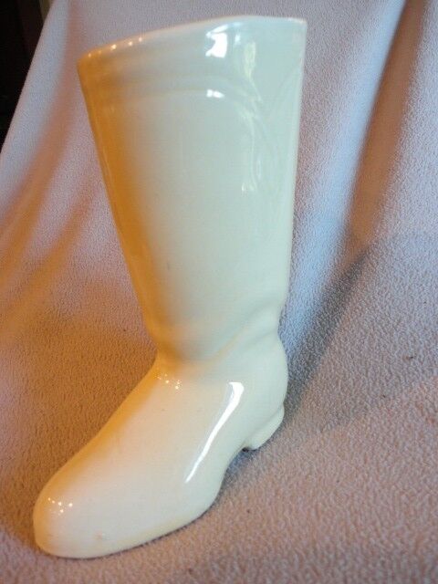 Boot Vase Large Pail Yellow 7 in Tall Unmarked Vintage
