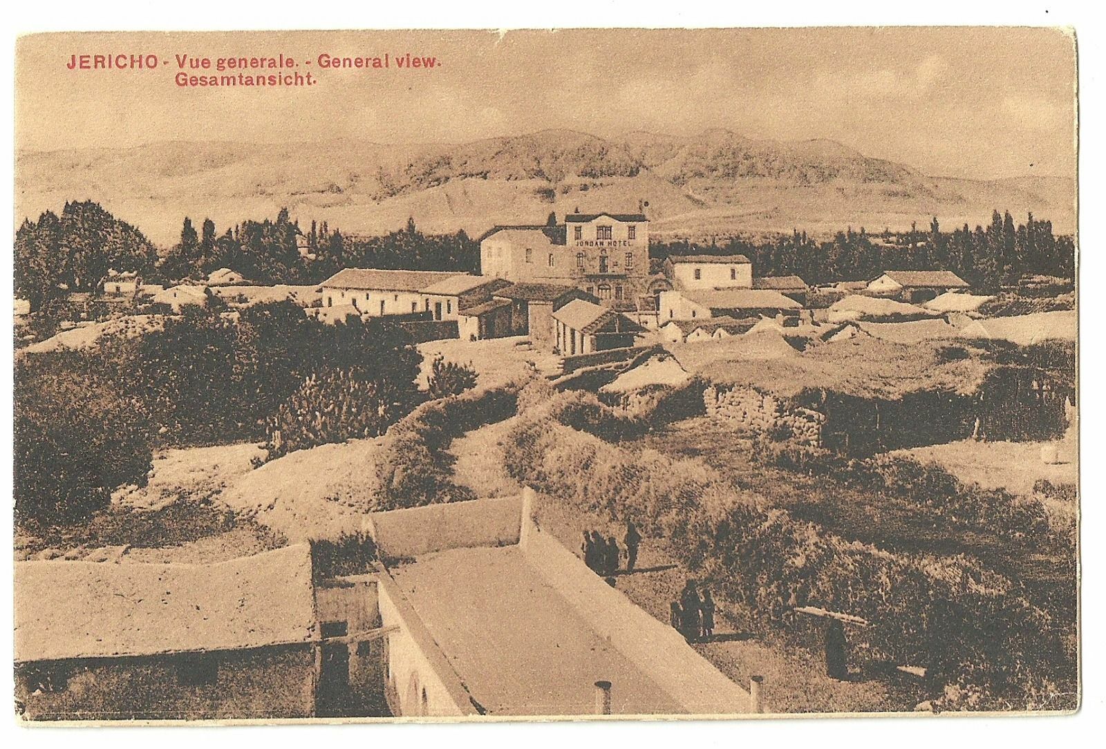 Judaica Palestine Old Postcard Jericho and Jordan Hotel