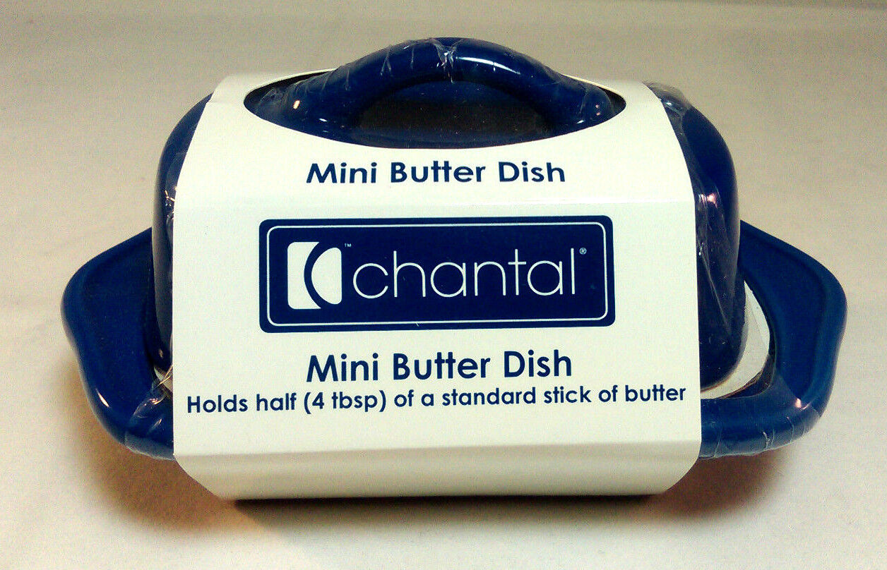 Chantal Blue Mini Butter Dish 93-TVBD2-1 NEW 5\