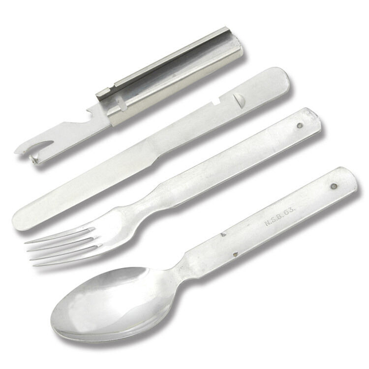 Original German Military issue knife fork spoon Mess Set German Military Surplus