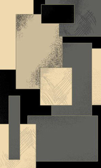 Modern Geometric  Weaving 6x8 Area Rug Grey & Black  Actual Size 5\'5 x 7\'5