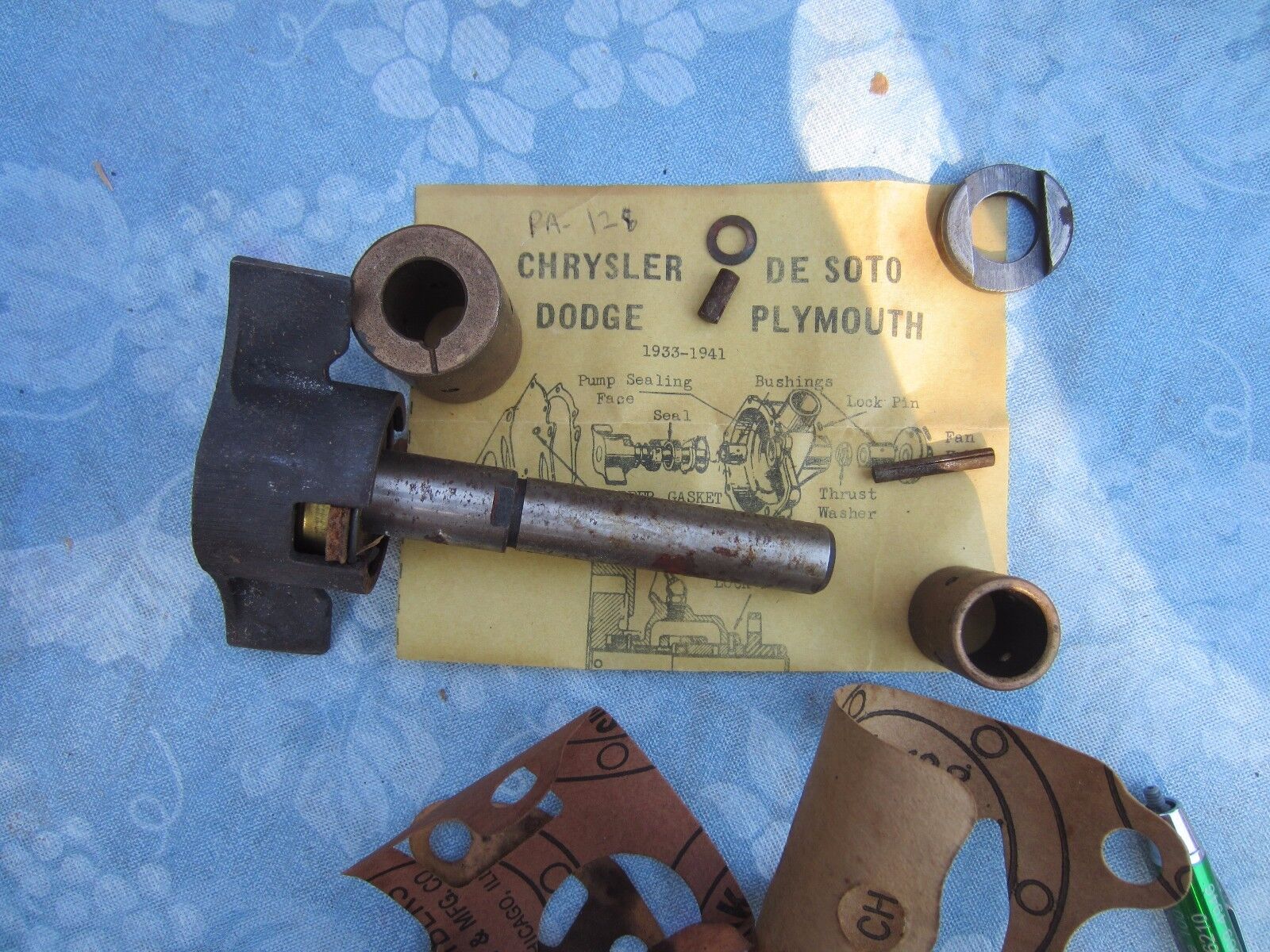 New Water Pump Kit Chrys 6 1934-1936-1938-1940-1946-1948-1951/Des 6 1935-1936-7