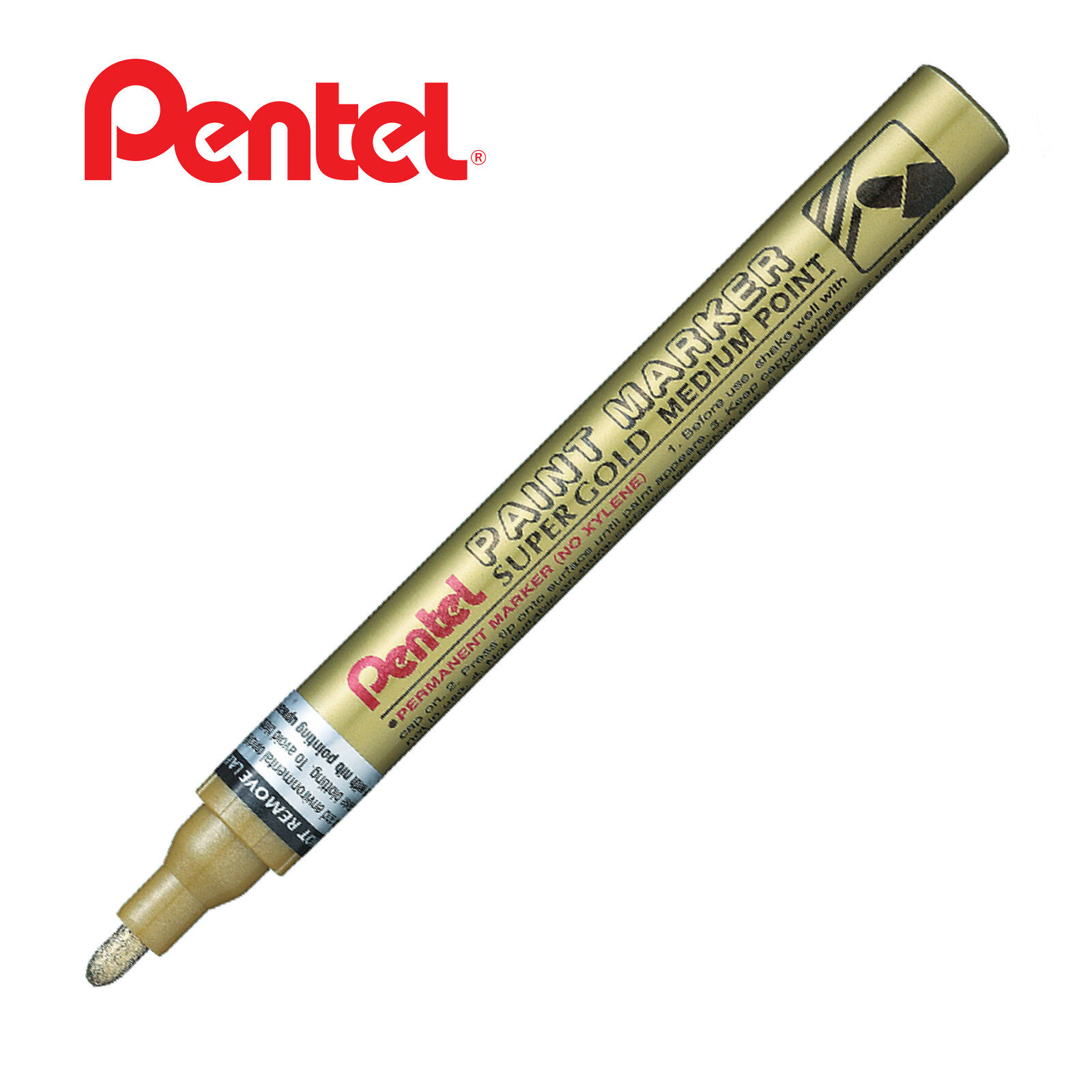 Pentel Permanent Paint Markers - Extra Fine Fine & Medium Tip, White Gold Silver